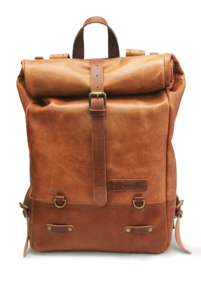 Backpack Pannier - Classic Roll Top Vintage Tan